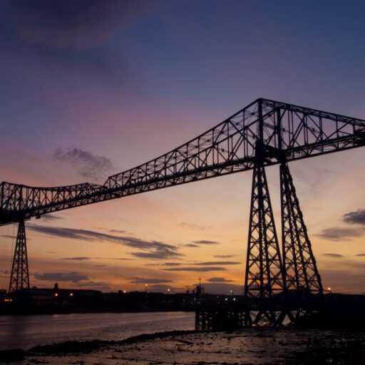 The Transporter Bridge, Teesside, At Sunset