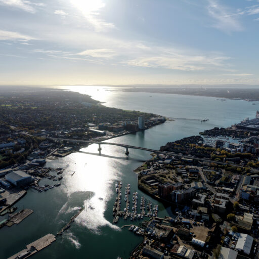 Aerial View Of The City Of Southampton Hampshire England